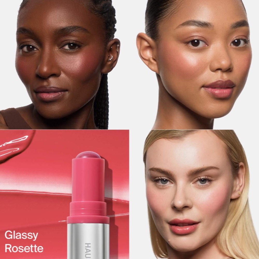 BNIB Haus Labs Hydrating Glassy Lip+Cheek Blush Balm Stick - Glassy Rosette - Picture 3 of 5